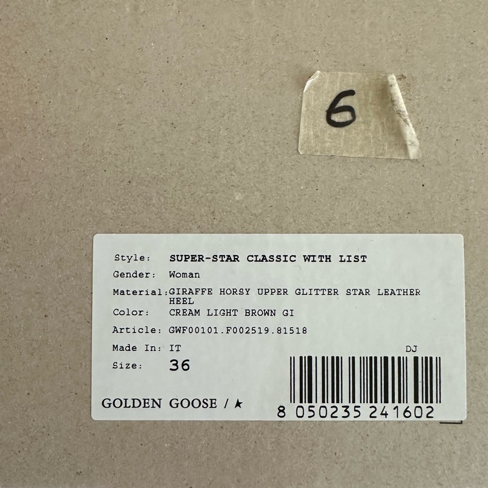 Authentic Golden Goose giraffe Print Superstar Sneakers - Picture 7 of 7